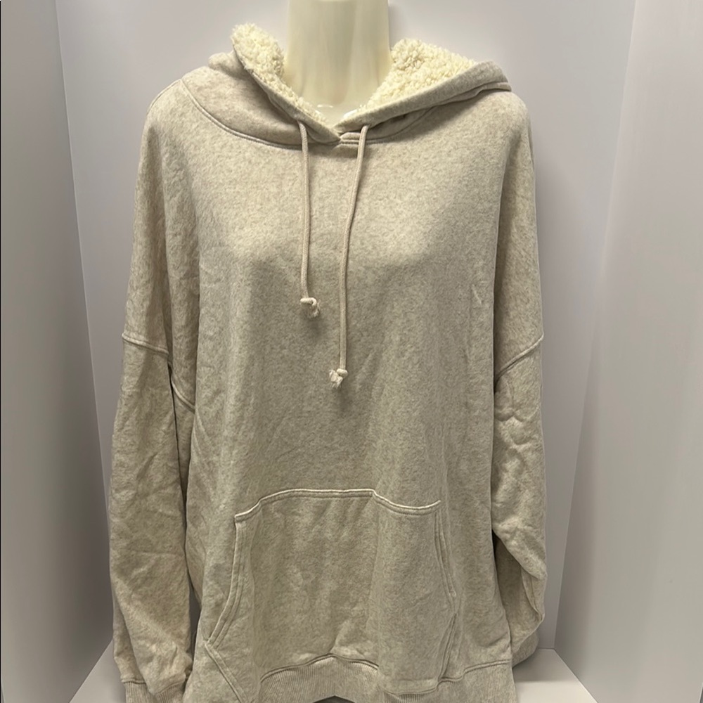 American Eagle Cream Sherpa Lined Sweater NWT
